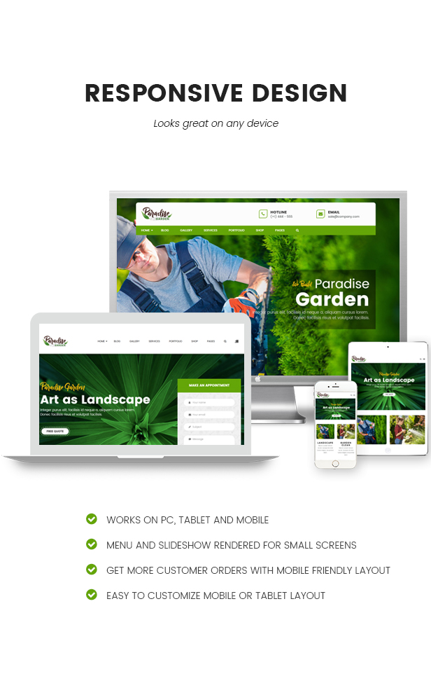 Paradise Garden - Gardening and Landscaping HTML Template